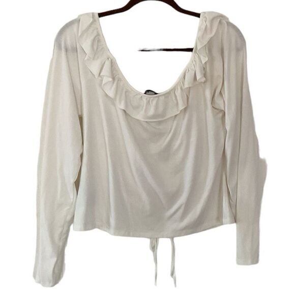 Forever 21 Off-White Boho Tee Top 3X - Picture 4 of 6